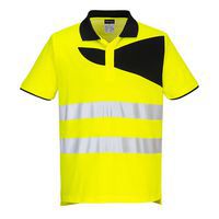 PW2 Hi-Vis Polo tričko S/S, čierna/oranžová