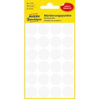 Samolepiace okrúhle etikety Avery Zweckform, papierové, priemer 18 mm