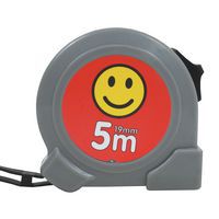 TOPTRADE meter zvinovací, „SMAJLÍK“, jednobrzdový, 19 mm x 5 m