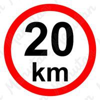 Príkazové tabuľky – Obmedzenie rýchlosti 20 km/h