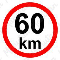 Príkazové tabuľky – Obmedzenie rýchlosti 60 km/h