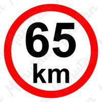 Príkazové tabuľky – Obmedzenie rýchlosti 65 km/h