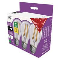 LED žiarovky Filament A60, pätka E27, 5 W, 3 ks