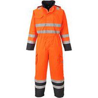 Nehorľavá kombinéza Bizflame Rain Hi-Vis Multi, modrá/oranžová