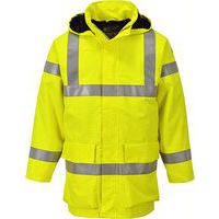 Nehorľavá vetrovka Bizflame Hi-Vis Multi Lite Rain, žltá