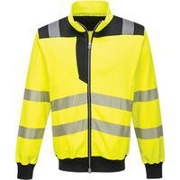 PW3 Hi-Vis mikina, čierna/žltá