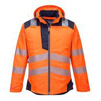 PW3 Hi-Vis Zimná bunda, modrá/oranžová