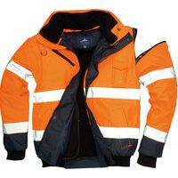 Vetrovka Hi-Vis Bomber, modrá/oranžová