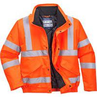 Hi Vis Bomber vetrovka, oranžová