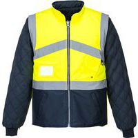 Hi-Vis 2-Tone bunda Obojstranná, modrá/žltá