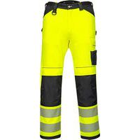 PW3 Hi-Vis Pracovné nohavice, čierna/žltá