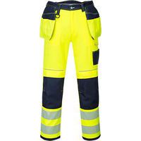 PW3 Hi-Vis Pracovné nohavice, modrá/žltá