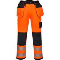 PW3 Hi-Vis Pracovné nohavice, čierna/oranžová