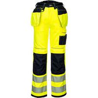 PW3 Hi-Vis Pracovné nohavice, čierna/žltá