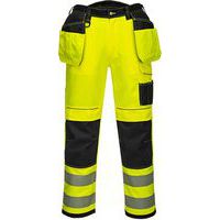 PW3 Hi-Vis Pracovné nohavice, čierna/žltá