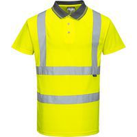 Polokošeľa Hi-Vis s krátkym rukávom, žltá