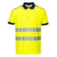 PW3 Hi-Vis Polo-tričko, modrá/žltá