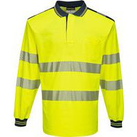 PW3 Hi-Vis Polo tričko L/S, modrá/žltá