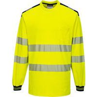 PW3 Hi-Vis Tričko L/S, čierna/žltá