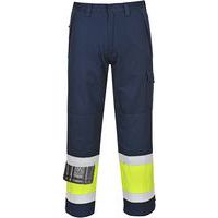 Nohavice Hi-Vis Modaflame, modrá/žltá