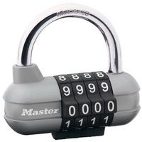 Kombinačný visiaci zámok horizontálny Master Lock, sivý