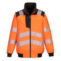 PW3 Hi-Vis 3-in-1 Pilot bunda, čierna/oranžová