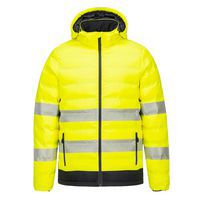 Ultrazvuková vyhrievaná tunelová bunda Hi-Vis, čierna/žltá