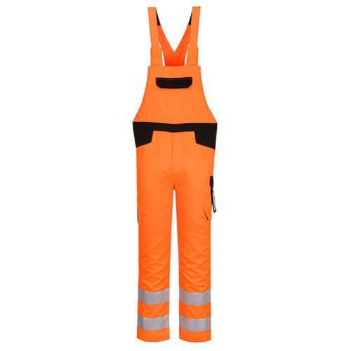 Nohavice na traky PW2 Hi-Vis, čierna/žltá