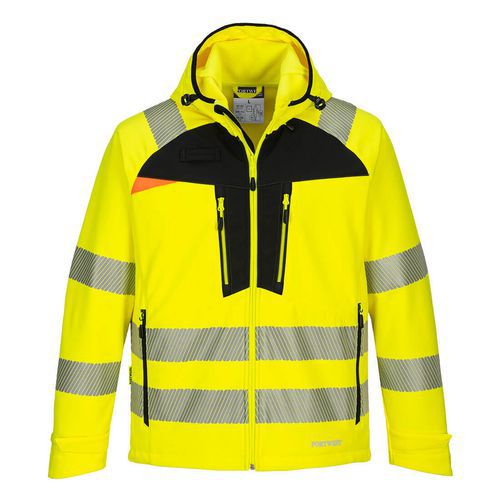 DX4 High Vis softshell (3L), čierna/žltá