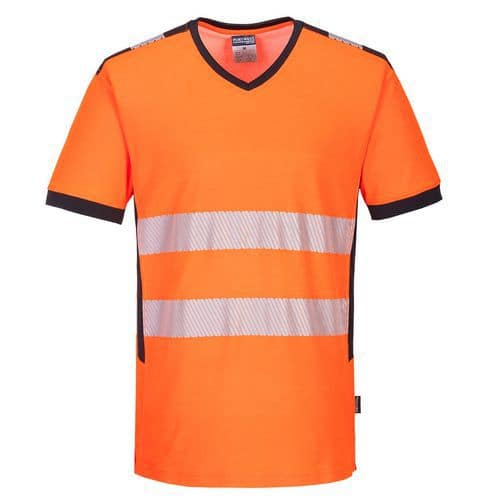 PW3 Hi-Vis V-tričko, čierna/oranžová