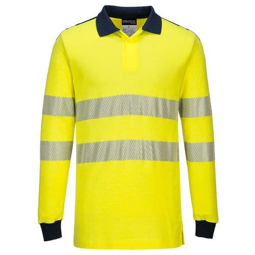 Polo tričko Hi-Vis FR, modrá/žltá