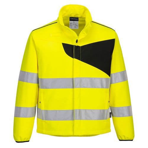 Softshellová bunda PW2 Hi-Vis (2L), čierna/žltá