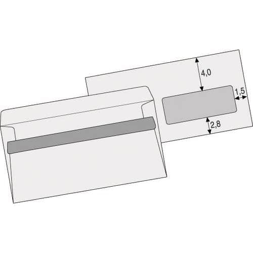 Obálka samolepiaca s okienkom, biela