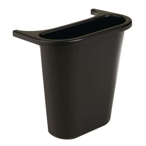 Vonkajší závesný plastový odpadkový kôš Rubbermaid Soft, čierny, objem 4,5 l