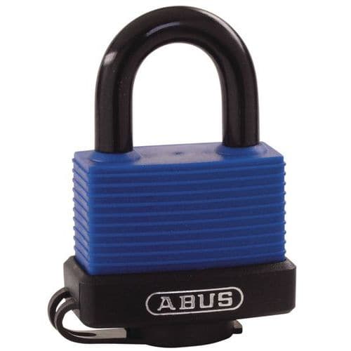 Visacie zámky Abus série 70 Marine, mosadz s PVC, 45 mm