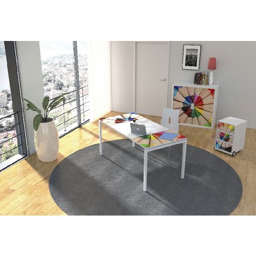 Zostava nábytku do kancelárie Manutan Expert Easy Office, stôl 160 x 80 cm