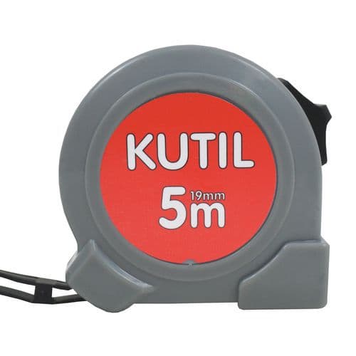 TOPTRADE meter zvinovací, „KUTIL“, jednobrzdový, 19 mm x 5 m