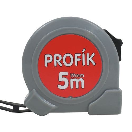 TOPTRADE meter zvinovací, „PROFÍK“, jednobrzdový, 19 mm x 5 m