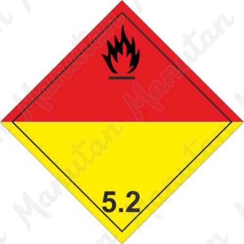 Výstražné ADR tabuľky – Organické peroxidy č. 5.2