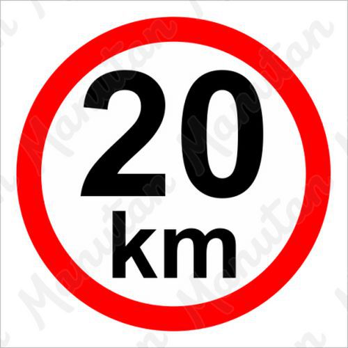 Príkazové tabuľky – Obmedzenie rýchlosti 20 km/h