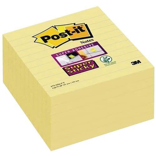 Bloček samolepiaci Post-it Super Sticky, 101 x 101 mm, 90l, 6 ks