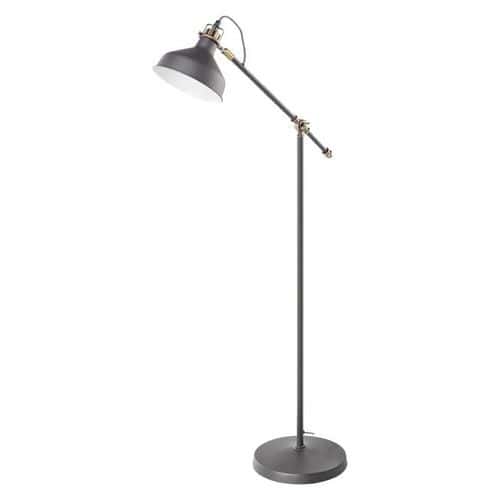 Stojaca lampa ARTHUR, 150 cm, tmavosivá