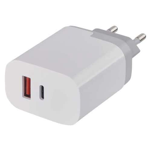 Univerzálny USB adaptér PD, do siete, 1,5 – 3,0A (30W) max.