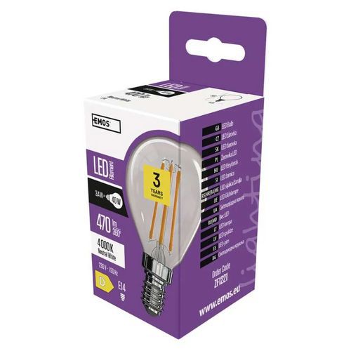 LED žiarovky Filament Mini Globe, pätka E14, 3,4 W