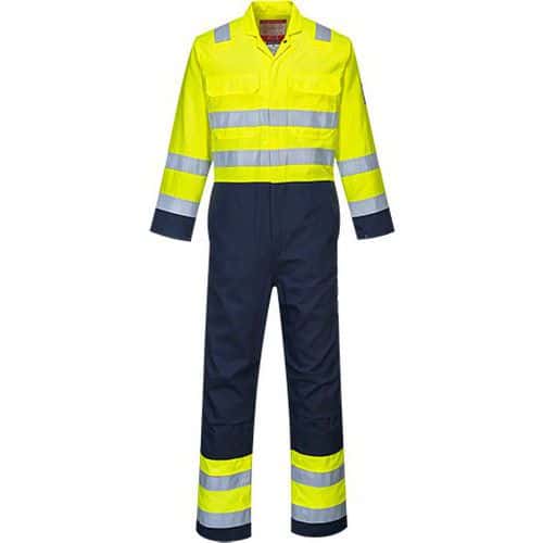 Hi-Vis Anti-Statický Bizflame Pro Coverall, modrá/žltá