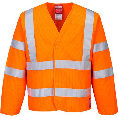 Hi-Vis Antistatická blúza Plameňu odolná, oranžová