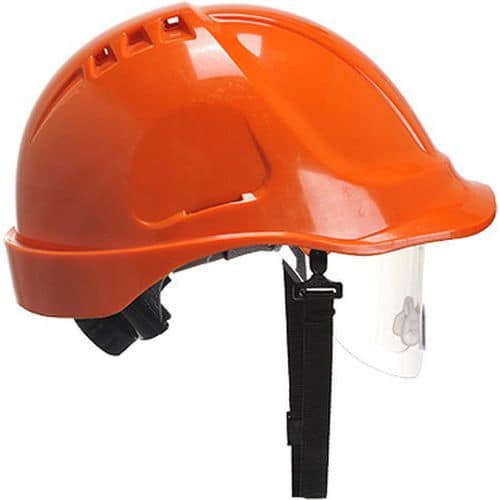 Bezpečnostná prilba Endurance Visor, oranžová