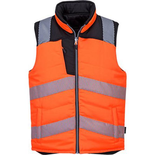 PW3 Hi-Vis obojstranná vesta, čierna/oranžová