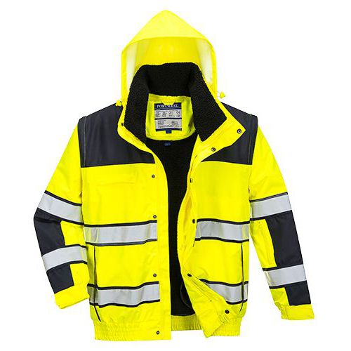 Hi-Vis reflex Classic Bomber, čierna/žltá