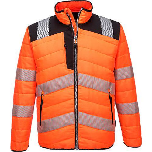 PW3 Hi-Vis Baffle bunda, čierna/oranžová